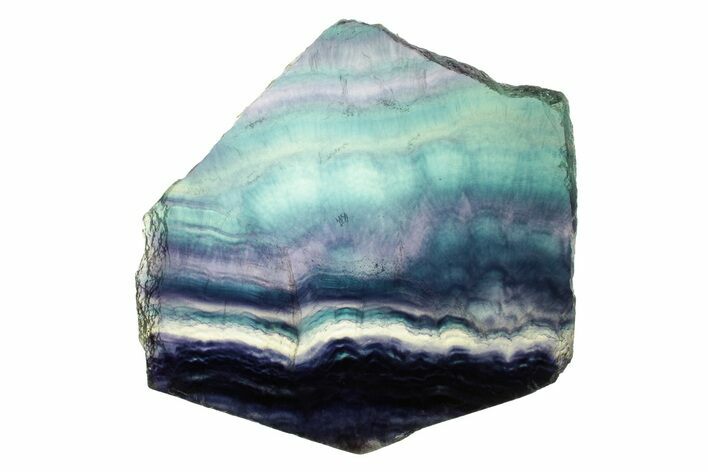 Colorful, Polished Rainbow Fluorite Slab #264668